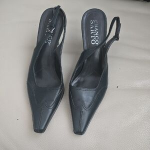 Franco Sarto Black Slingback Heels